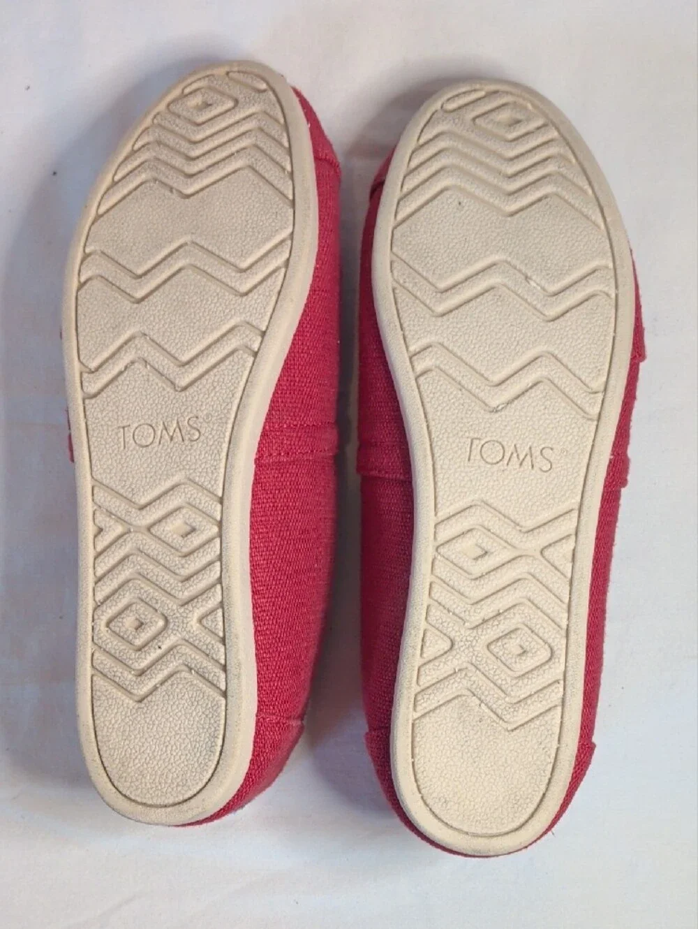 TOMS Red Alpargata Heritage Canvas Slip-On Flats